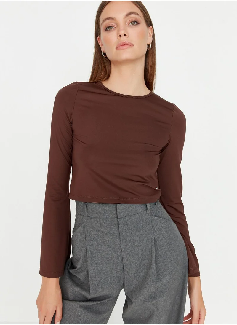 trendyol Back Detail Crop Top