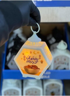 Generic Very chic acrylic lantern, Imported and battery-powered  With a different design! Available in two colors: black and white 10 cm  - Image 1