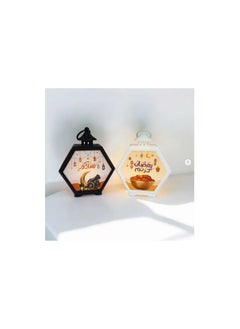 Generic Very chic acrylic lantern, Imported and battery-powered  With a different design! Available in two colors: black and white 10 cm  - Image 3