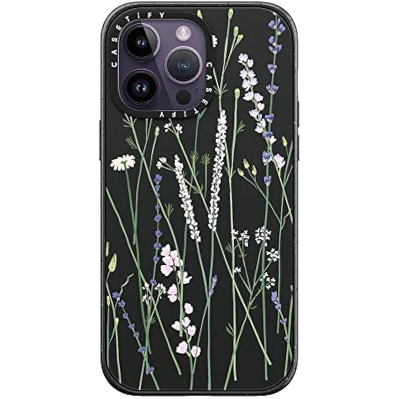 Casetify Impact iPhone 14 Pro Max Case 【4X Military Grade Drop Tested / 8.2ft Drop Protection】 - Gigi Garden Florals - Matte Black - Image 1