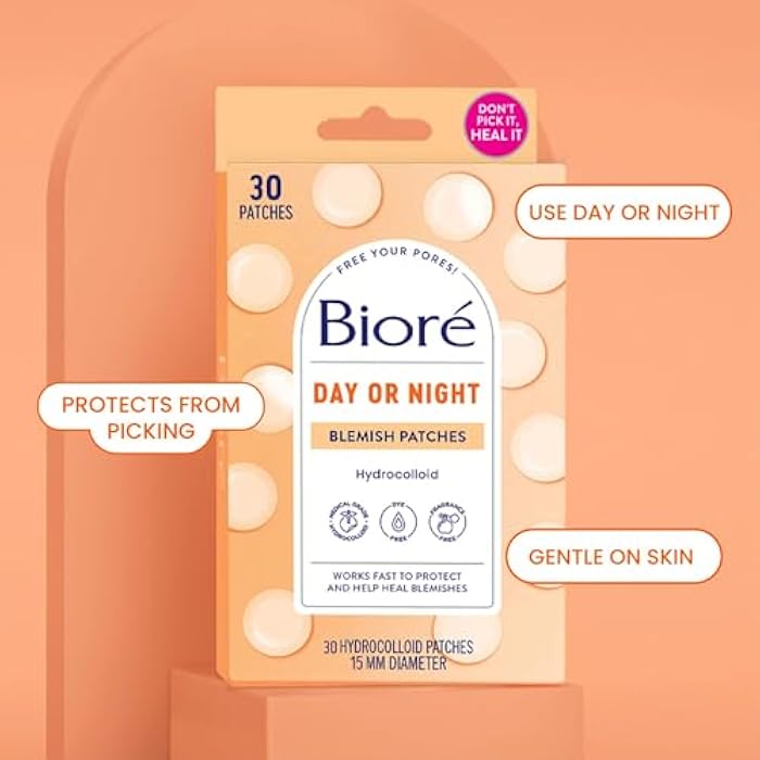 Bioré Biore Pimple Patches, Cover & Conquer Blemish Patch, Medical Grade Ultra-Thin Hydrocolloid for Covering Zits and Blemishes, HSA/FSA Approved, 30 Count - Image 3