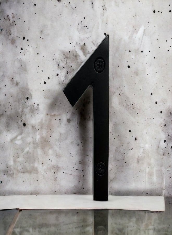 NACH Floating House Numbers, 4 inch Aluminum Black House Numbers for Outside - Number 1, Door Numbers with Mounting Hardware - Image 2
