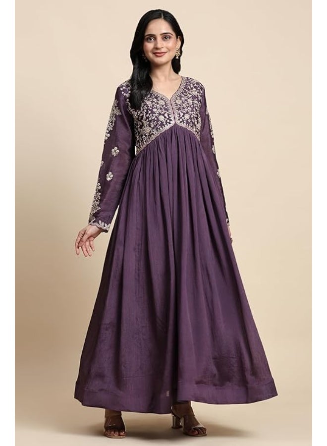 TRENDMALLS 3XL طقم كورتا وبنطلون بتصميم عليا مطرز بمزيج الحرير من تريندمالز مع شال - Image 3