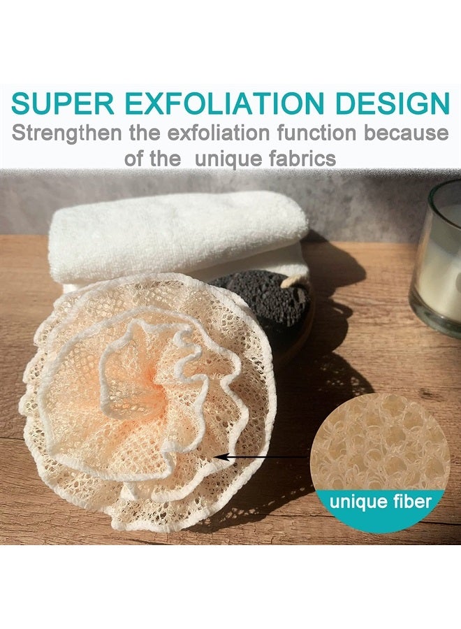 Mr.Cui'shop Super Exfoliating Home Spa Weave Loofah Shower Sponge Pouf Mesh Brush - Bath Spa Puff Scrubber Ball - Face Body poof - Rich Foams Bubble（4.7" each） Pack of 2 - Image 1
