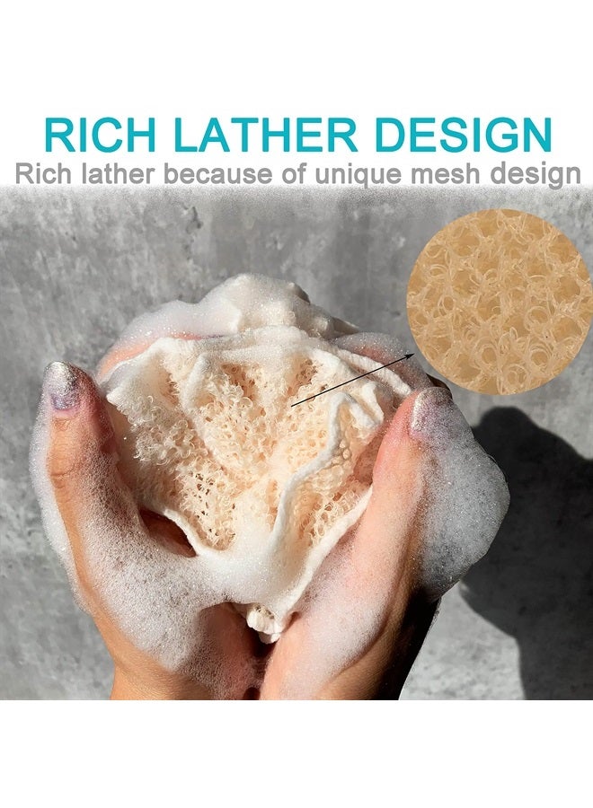 Mr.Cui'shop Super Exfoliating Home Spa Weave Loofah Shower Sponge Pouf Mesh Brush - Bath Spa Puff Scrubber Ball - Face Body poof - Rich Foams Bubble（4.7" each） Pack of 2 - Image 2