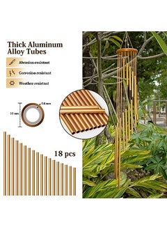 ASTARIN ASTARIN Wind Chimes for Balcony Large Memorial Wind Chimes Outdoor with 18 Aluminum Alloy Tubes and Hook 1 Pack  - Image 4