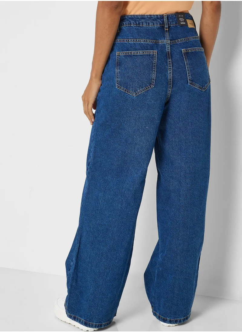 NOISY MAY Nmashley Nw Wide Leg Jeans Vi140Db Bg