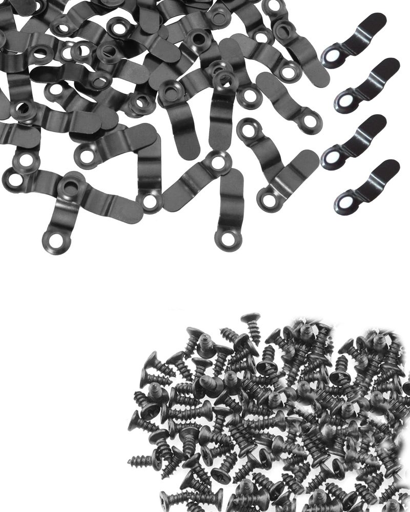 80 Pcs Picture Frame Turn Button Fasteners BOYIDEW 40Pcs Photo Frame Hardware Backing Clips 40Pcs Screws Picture Frame Tabs for Craft Hanging Pictures Photos Drawing 23mm