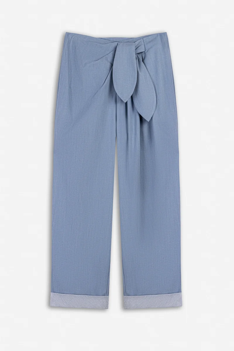 Nocturne  Tie Detail Pleated Trousers for Women | Best Price UAE