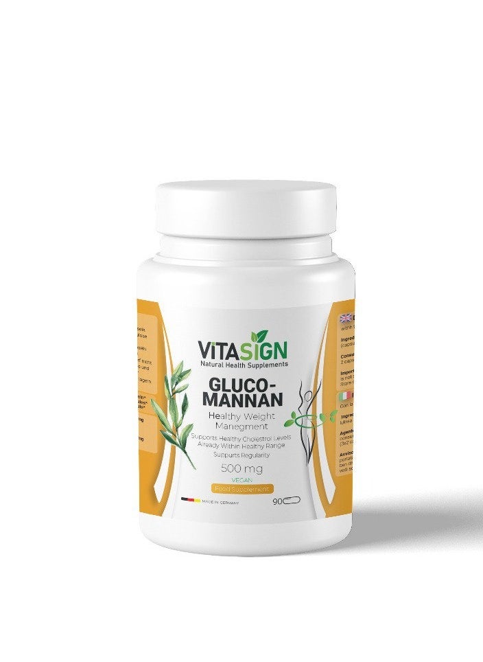 VITASIGN - Glucomannan 500mg, 90 Capsules - Image 1