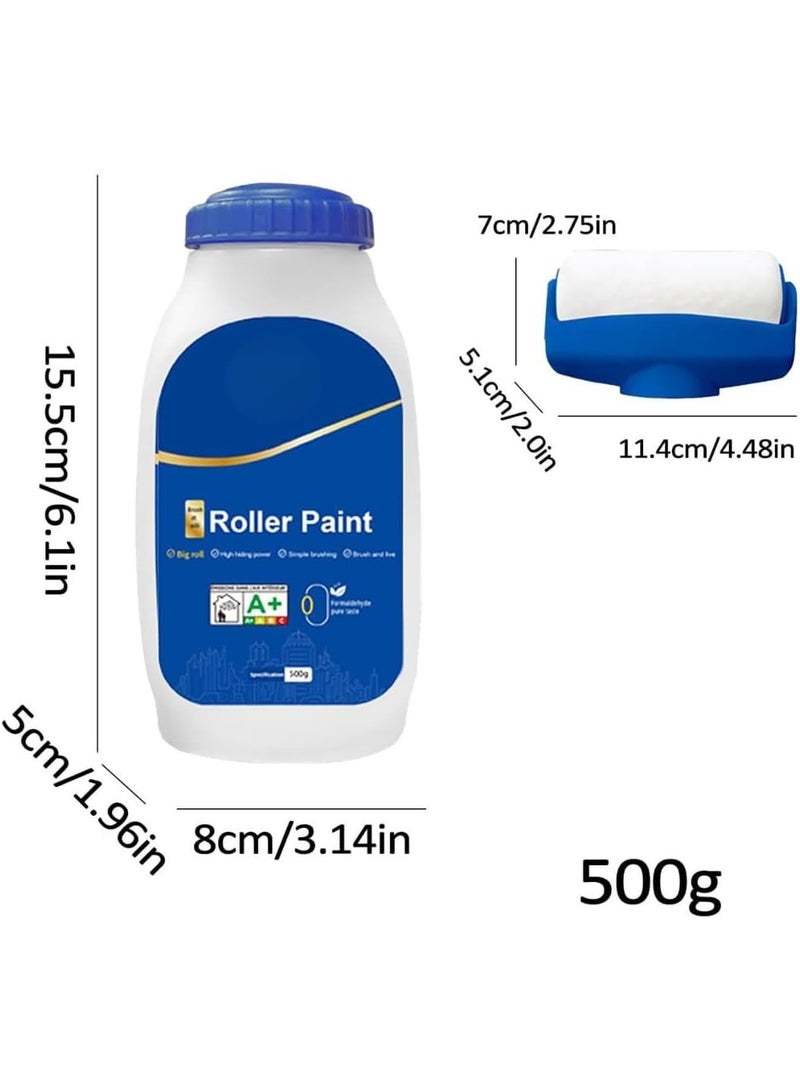 500g Wall Repair Paint Roller, 2 in 1 Wall Repaint Brush, Easy Wall Repair Tool for Ceramic, Tile, Pottery, Porcelain, Ceiling, Repairs Graffiti, Scratches, Footprints - Image 2