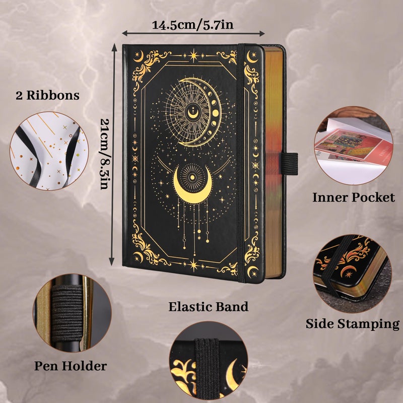 TIEFOSSI Dot Journal, 160gsm 190 Numbered Pages, Diary for Work & Sketching, A5 Hardcover Leather Journal for Writing Women Men - Image 2