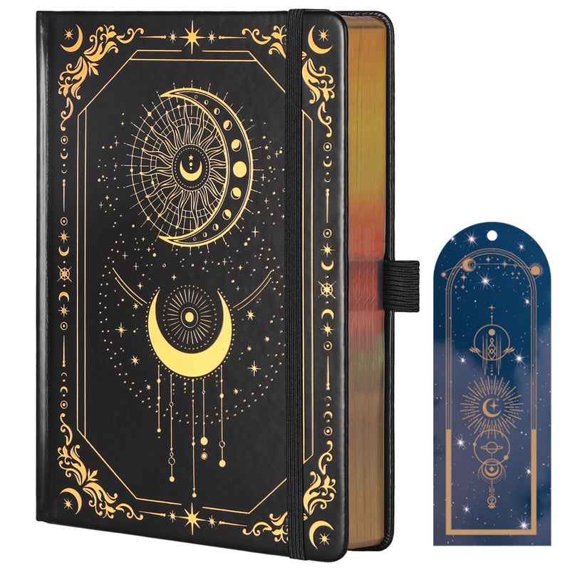 TIEFOSSI Dot Journal, 160gsm 190 Numbered Pages, Diary for Work & Sketching, A5 Hardcover Leather Journal for Writing Women Men - Image 1