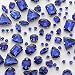 TANOSII Sew on Rhinestones 100 PCS Mixed Shapes Glass Rhinestones Sew on Crystal Gems Mental Flatback with Silver Claw for Jewelry Crafts Clothes Shoes Costume Garment Sapphire Blue - Image 2
