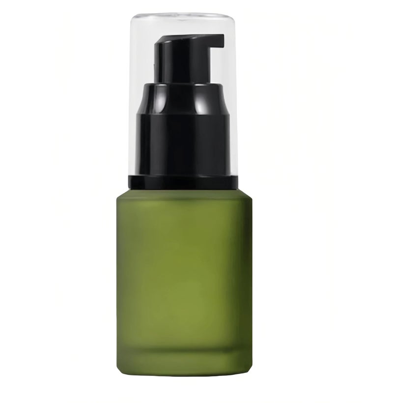 1PCS Green Upscale Empty Refillable Glass Cosmetic Cream Lotion Pump Bottle Shower Gel Essential Oil Shampoo Sample Press Bottle Jar Pot Cosmetic Make up Dispenser60ml2oz