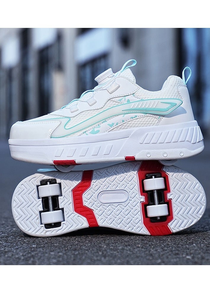 Joshberg - Four Wheels Roller Skate Shoes Outdoor Sport Sneaker Automatic Walking Shoes for Kids - Image 1