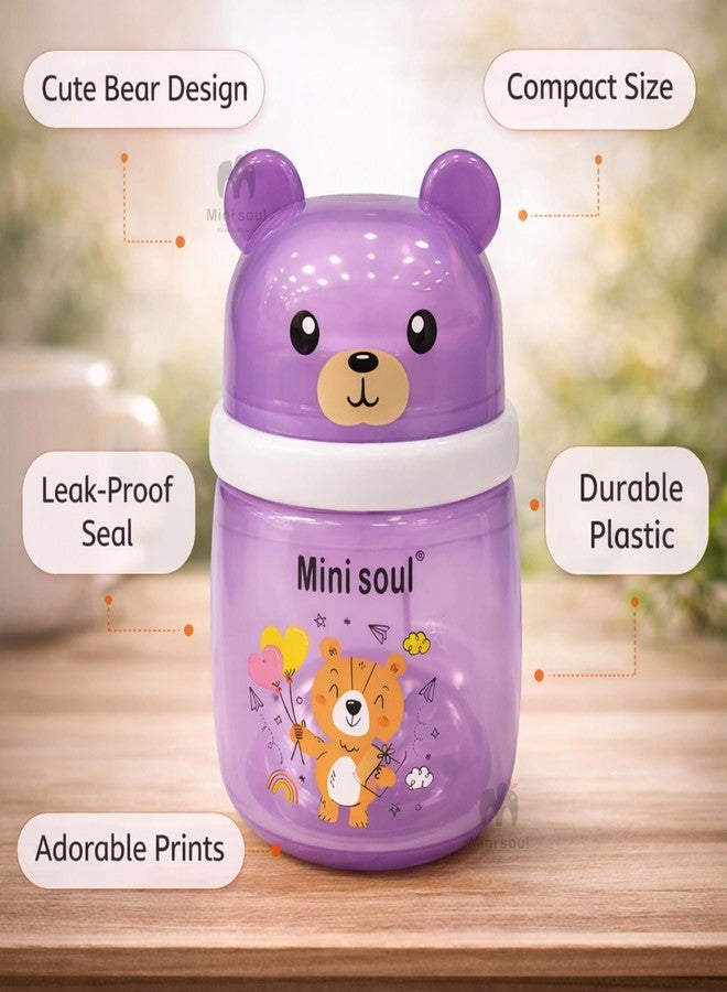 Mini Soul Baby Powder Puff with Container Soft Feather Sponge Powder Applicator for Newborn & Infant Transparent Refillable Case Mess-Free, Leak-Proof, Baby-Safe Powder Puff for Kids Purple - Image 3