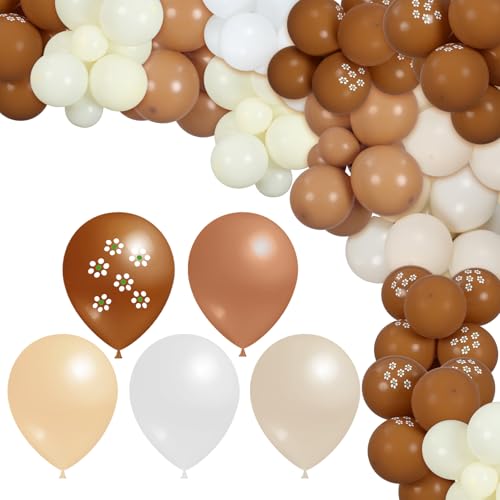 Charnoel 131 Pcs Cielito Lindo Party Decoration Platos De Barro Fiesta Balloons Arch Kit Backdrop Mexican Talavera Party Decorations for Wedding Birthday Baby Shower Bridal Engagement Photo SuppliesBrown - Image 1