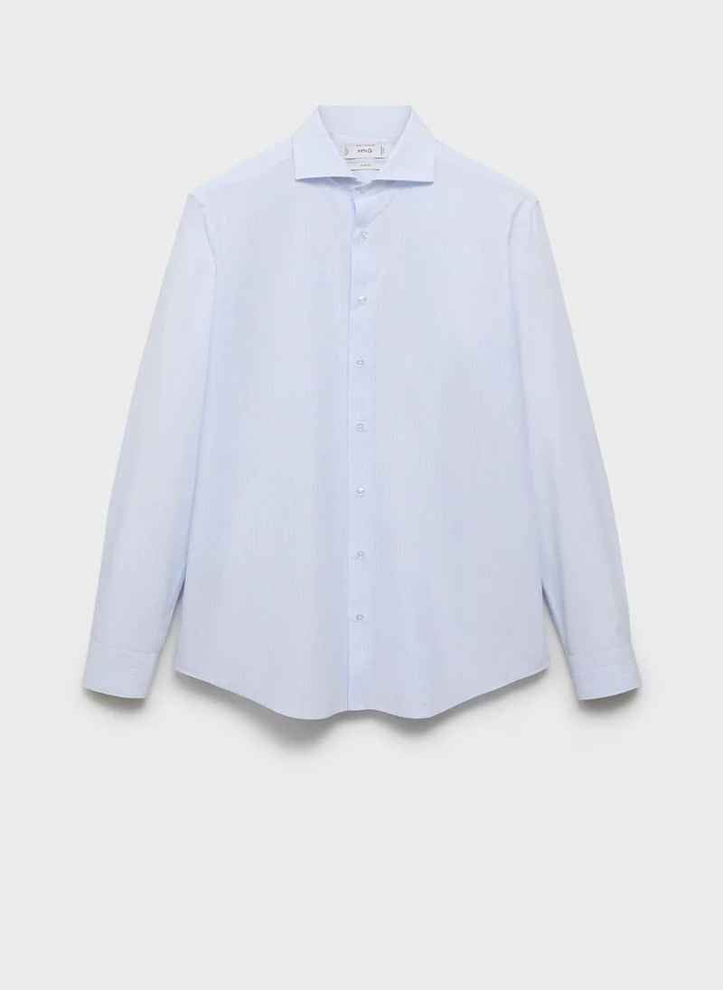 Mango Man Slim Fit  Striped  Shirt