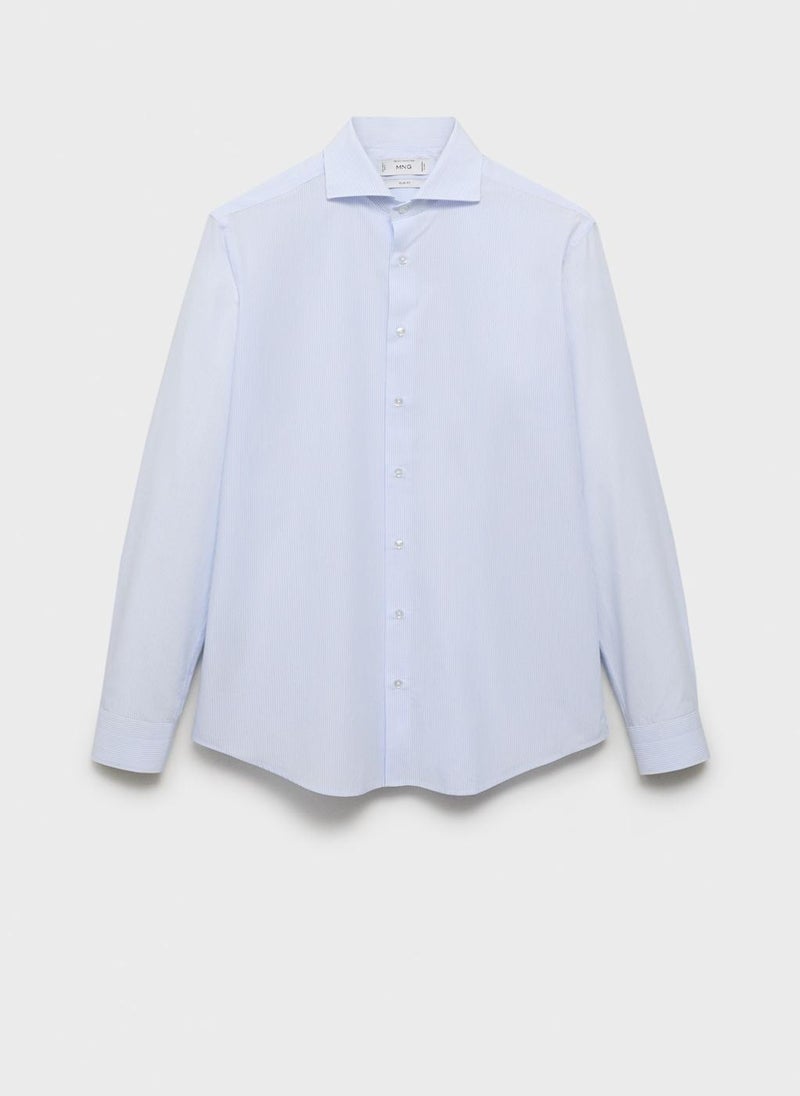 Mango Man Slim Fit  Striped  Shirt  - Image 1