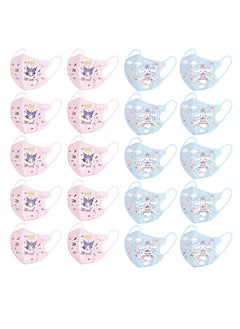 Beyond 20 Pcs Marvel Cartoon Masks Set, Dust Proof Sun Protection Fabric Face Covering (Blue+Pink)  - Image 1