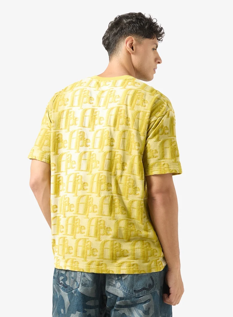 AAPE Moonface logo monogram tee