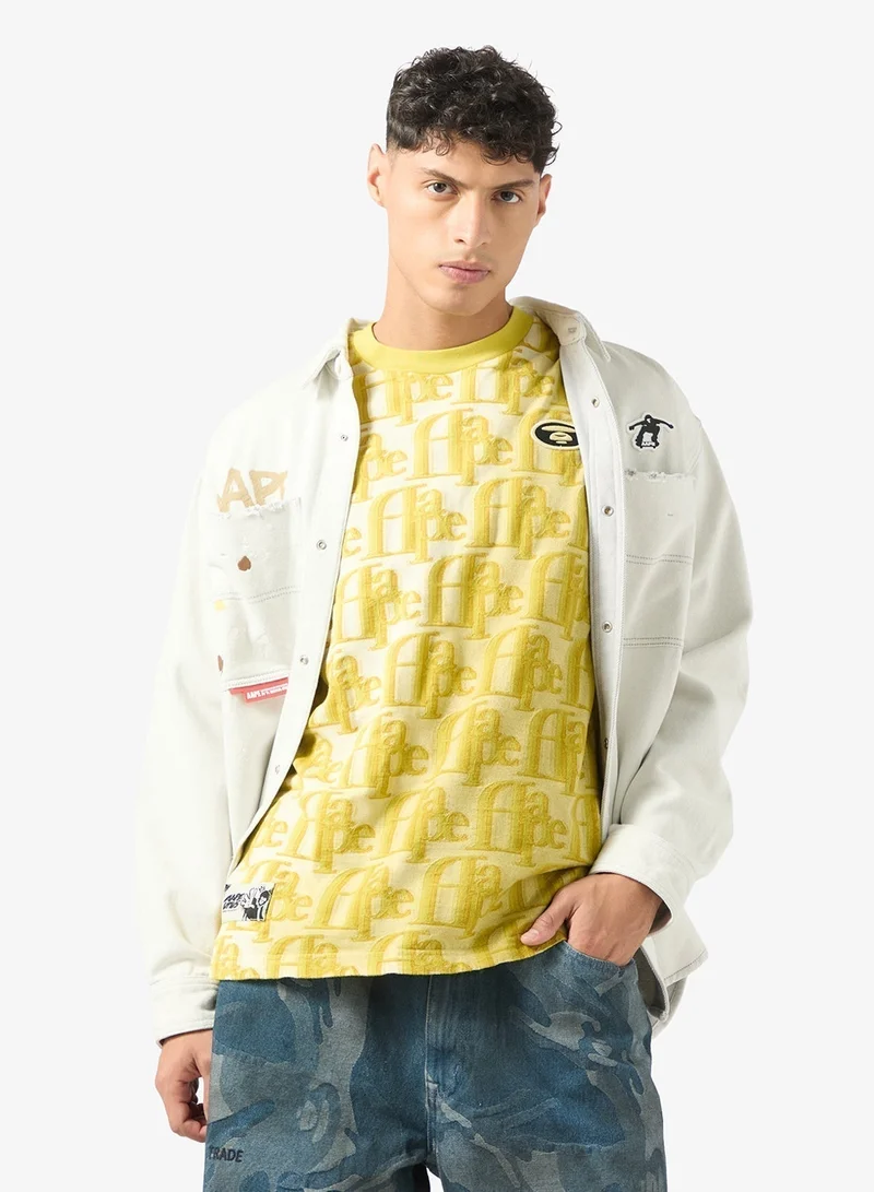 AAPE Moonface logo monogram tee