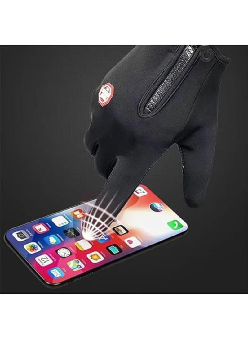 SYOSI قفازات شتوية حرارية للرجال والنساء، مقاومة للماء والرياح، تعمل باللمس، دافئة للدراجات، المشي، القيادة، والجري - Image 2