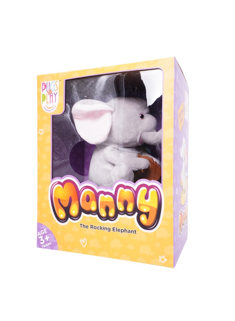 PUGS AT PLAY Pugs At Play Rocking Manny 10-Inches, Battery Operated | Interactive Plush Toy  - Image 5
