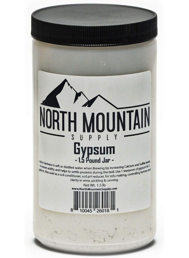 North Mountain Supply 1.5Lb Food Grade Calcium Sulfate Gypsum 1.5 Pounds  - Image 2
