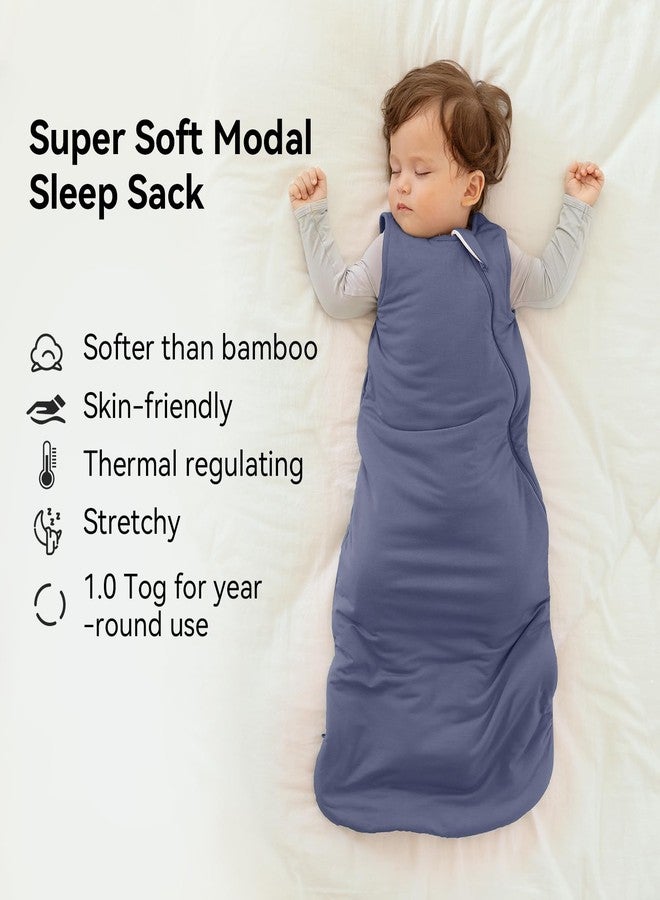 Okayinn Modal Baby Sleep Sack 1.0 Tog (Navy, XXL(24-36M)) - Image 3