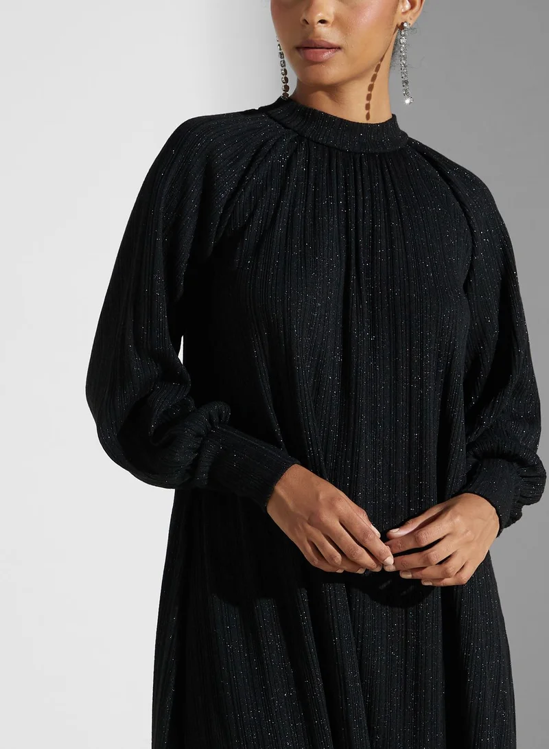 PIECES Mock Neck Mini Dress