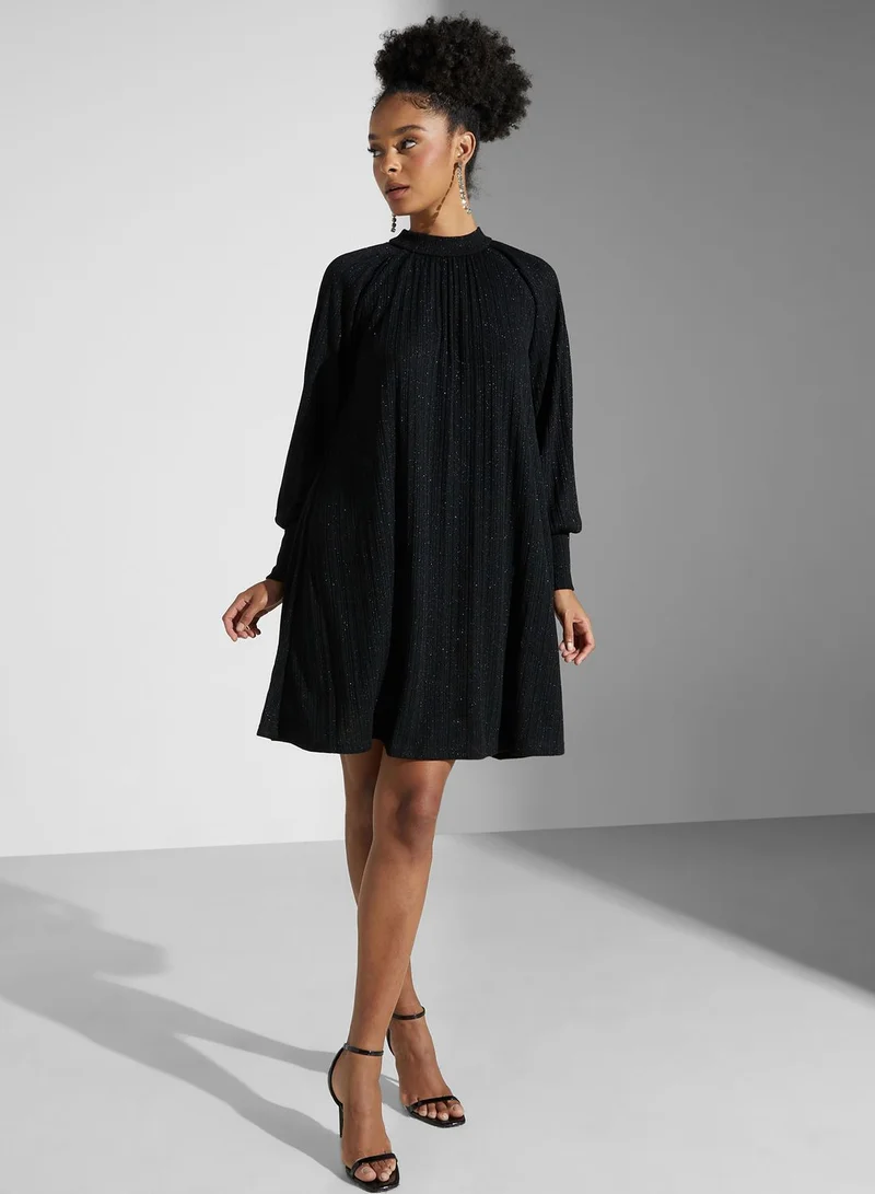 PIECES Mock Neck Mini Dress