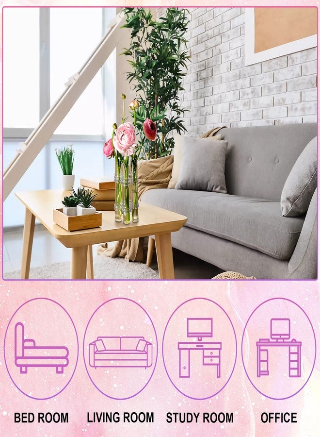 OneNine Hinged Flower Vase, Tube Hinged Vase for Flowers, Test Tubes Flower Vases Plant Vase Decor Set with Brush, Great for Living Room, Office, Library, Conference Room Decoration(Large 6pcs) - Image 2