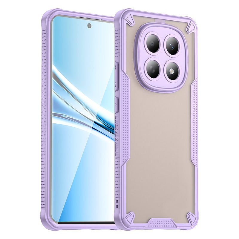 غطاء واقي بTPU + PC باللون بنفسجي مغناطيسي بوظيفة حامل من مادة TPU لـ Redmi Note 15 مع ملمس غير لامع وحامل قائم مع مغناطيس قوي مع مقاوم للخدش للمكتب المنزلي للتنقل اليومي للعائلة - Image 1
