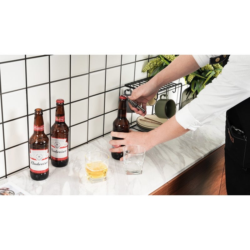 Baker's Secret فتاحة متعددة الوظائف المعدنية من بيكرز سيكريت 13.6 سم – أداة مطبخ متينة لفتح الزجاجات والبرطمانات والعلب - Image 2