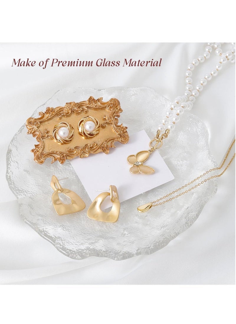 Crystal Jewelry Dish Trays for Rings, Earrings, Necklaces, Elegant Gift for Women, Set of 3 - Image 2