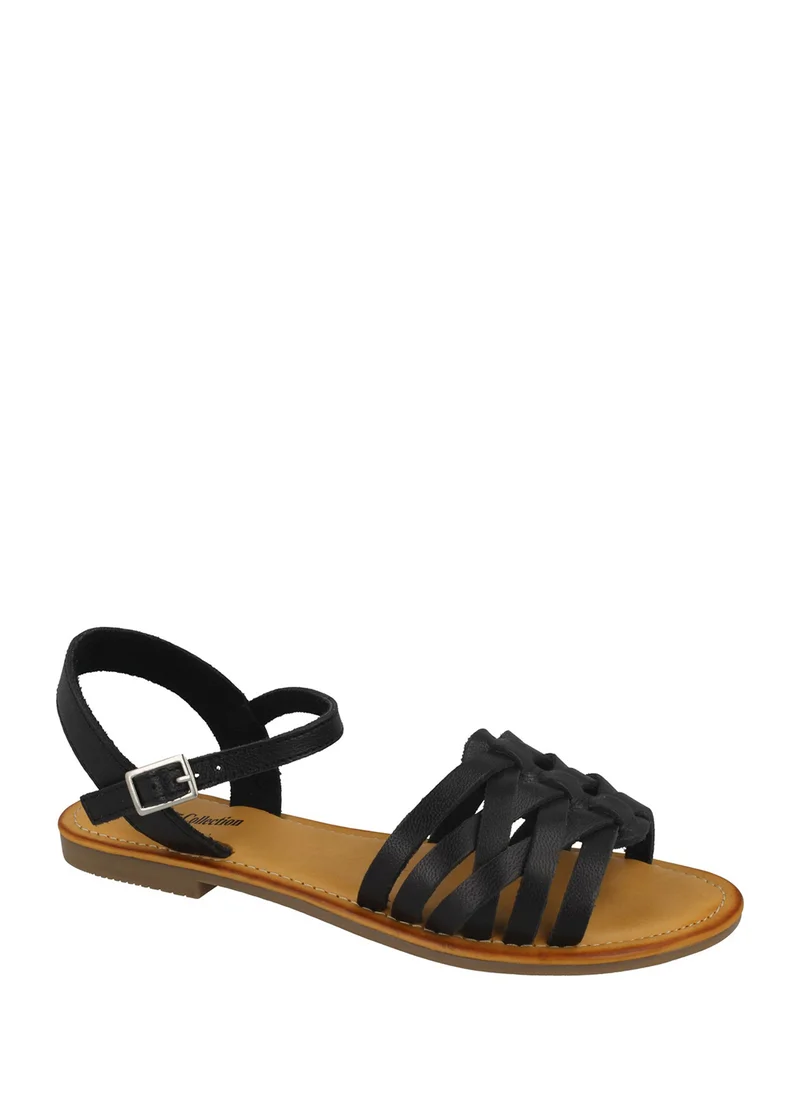 ELLA Ankle Strap Flat Sandal