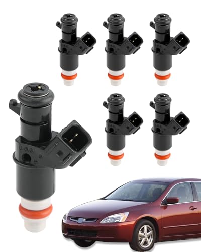 Gledewen Fuel Injectors 6 PCS 8 Holes 35 32 30 20 L Compatible with 20032017 Honda Accord Odyssey Pilot Ridgeline 20032008 Acura MDX TL V6 Engine OE 16450RCAA01 8001492N FJ485 84212289 - Image 1