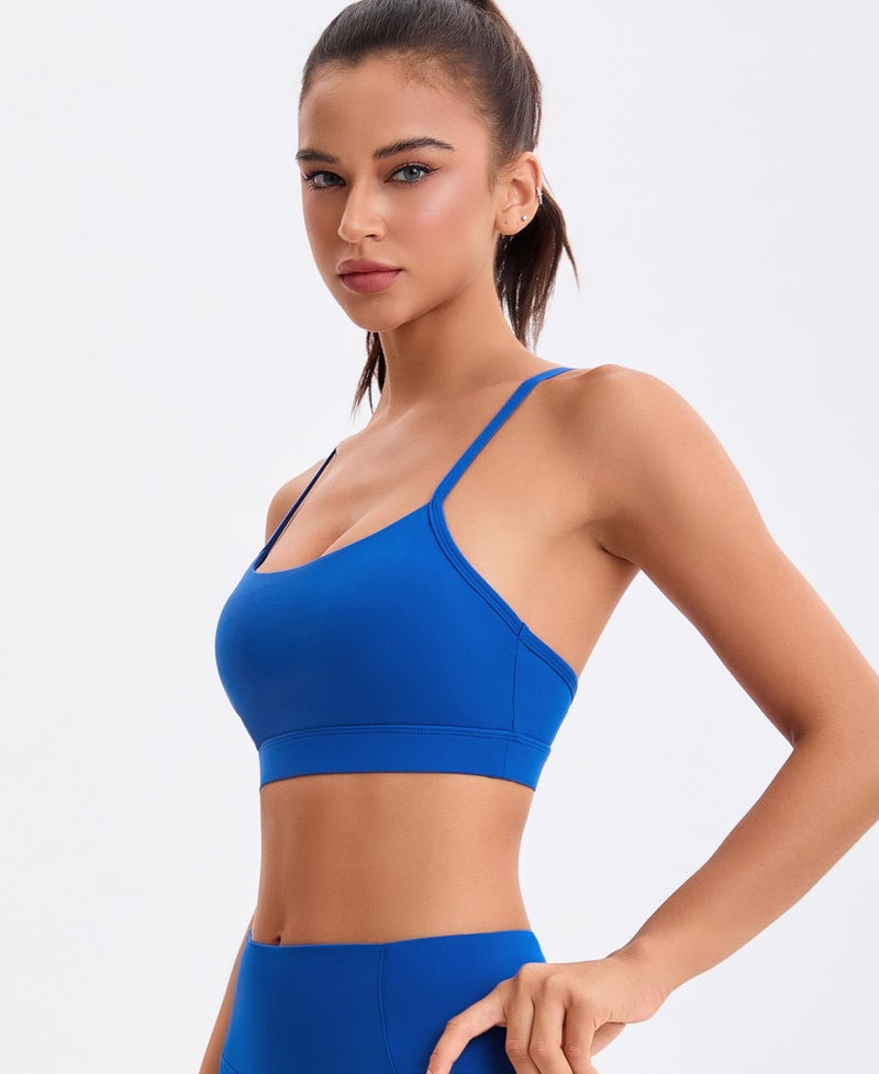 Women's Racerback Sports Bra Light Support Yoga Bra with Removable Pads - Image 3