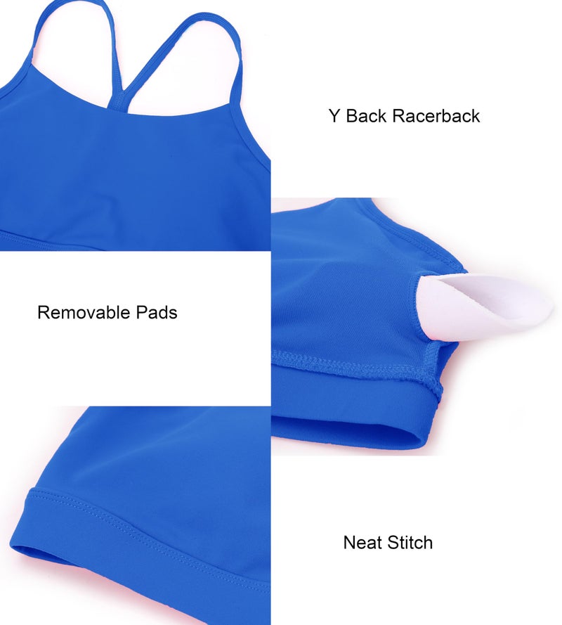 Women's Racerback Sports Bra Light Support Yoga Bra with Removable Pads - Image 4