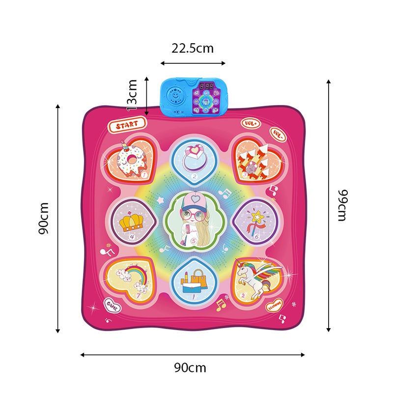 Dance Mat Electronic Light-up Dance Pad Multifunctional Game Pad Outdoor Music Stepping Dance Mat Back Waterproof Anti-slip Christmas Birthday 3 Modes Digital Displays Outdoor Dance Blanket - Image 3