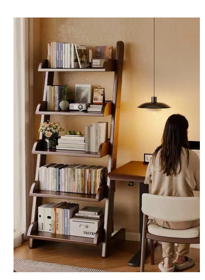 Kutis 5-Tier Wood Bookcase Bookshelf Shelving Display Storage Unit Office Living Room Furniture Brown 70 x 40.5 x 159 cm - Image 2