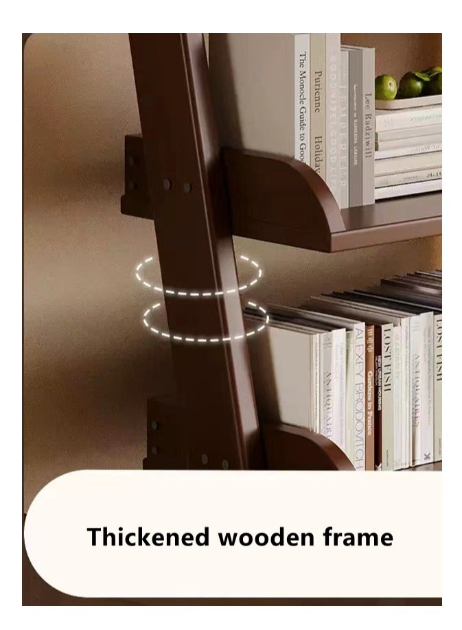 Kutis 5-Tier Wood Bookcase Bookshelf Shelving Display Storage Unit Office Living Room Furniture Brown 70 x 40.5 x 159 cm - Image 4