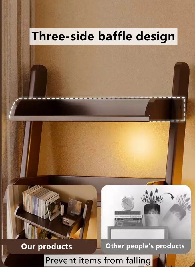 Kutis 5-Tier Wood Bookcase Bookshelf Shelving Display Storage Unit Office Living Room Furniture Brown 70 x 40.5 x 159 cm - Image 3