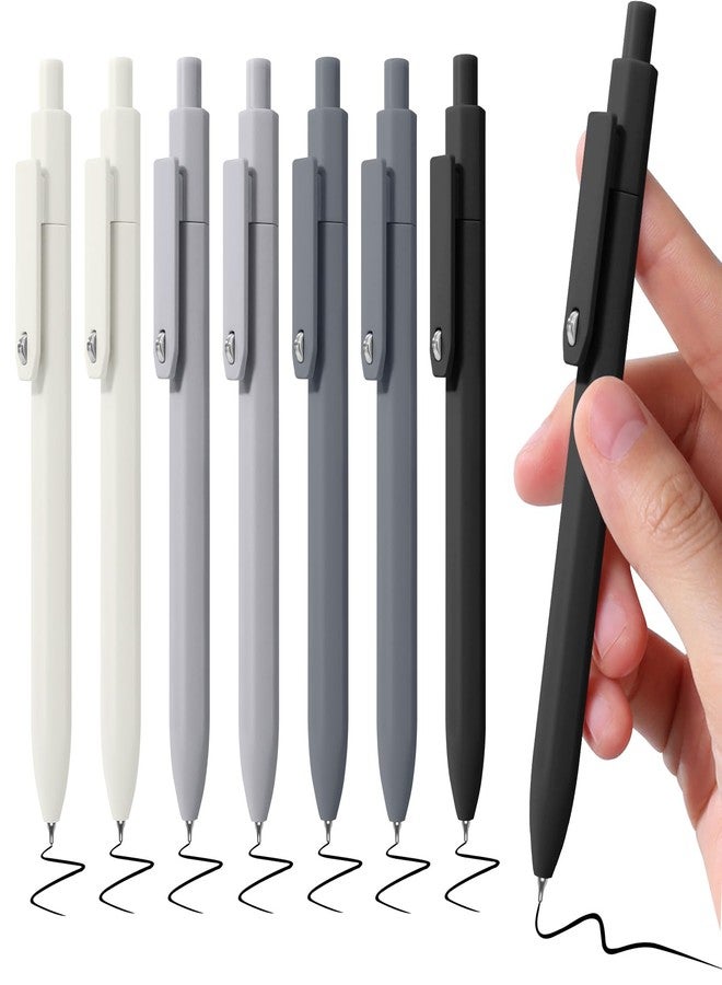 Piochoo Gel Pens, 8Pcs Quick Dry Black Ink Soft Touch Best Pen for Smooth Writing Journaling, Note Taking, School Supplies, Cute Office Pens for Men Nurse Aesthetic - Image 1