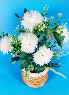 Arabest White Daisy Artificial Flower Fake Flowers Silk Flowers Bouquet for House Office Desk Kitchen Decoration  - Image 2