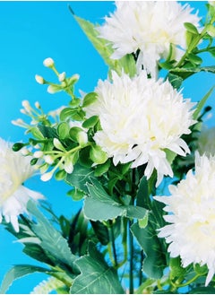Arabest White Daisy Artificial Flower Fake Flowers Silk Flowers Bouquet for House Office Desk Kitchen Decoration  - Image 5