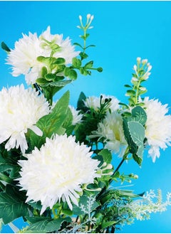 Arabest White Daisy Artificial Flower Fake Flowers Silk Flowers Bouquet for House Office Desk Kitchen Decoration  - Image 4