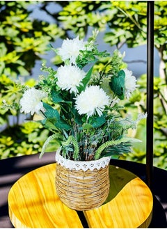 Arabest White Daisy Artificial Flower Fake Flowers Silk Flowers Bouquet for House Office Desk Kitchen Decoration  - Image 1